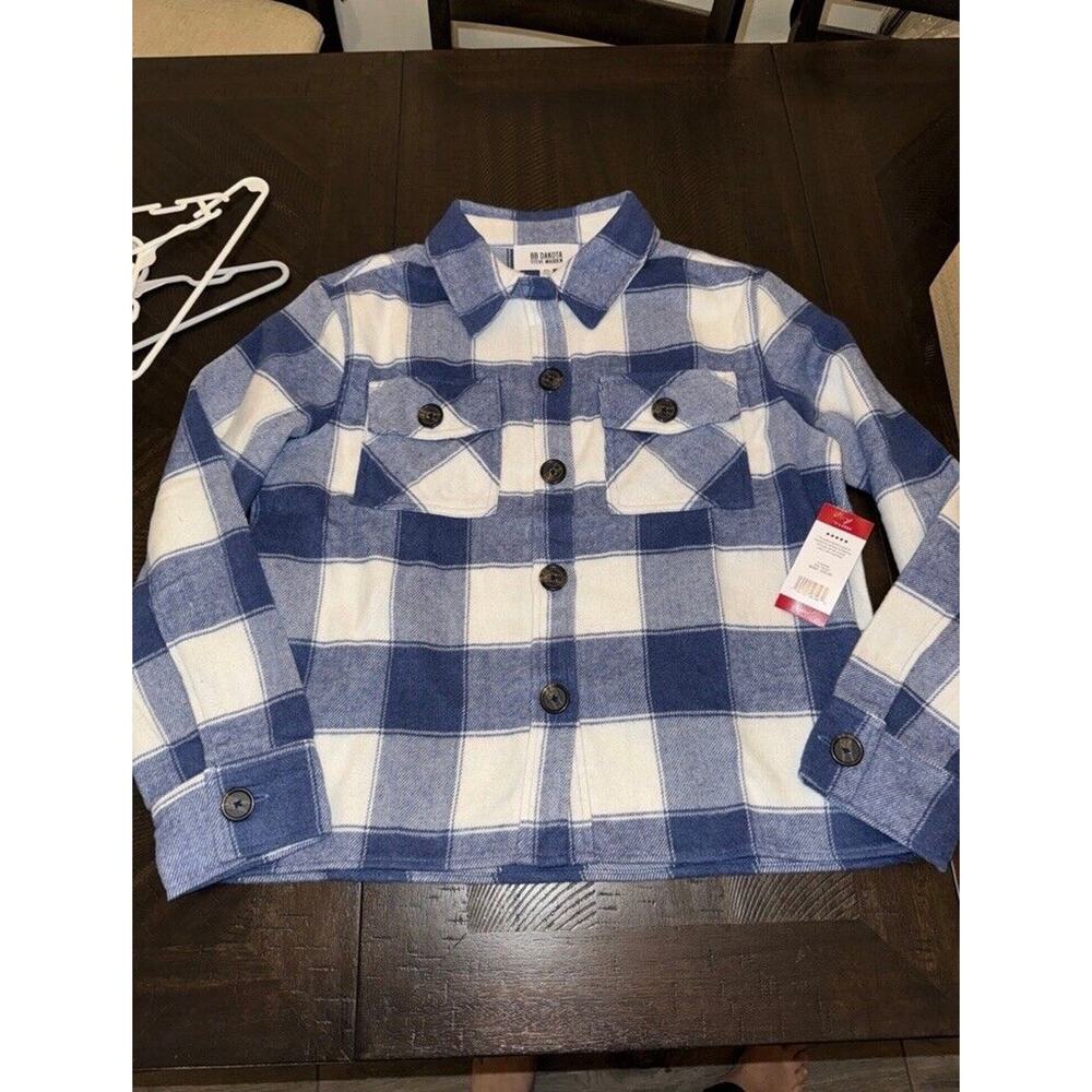 Steve Madden women’s plaid top XL Fall Winter Long Sleeve Button Up Collared